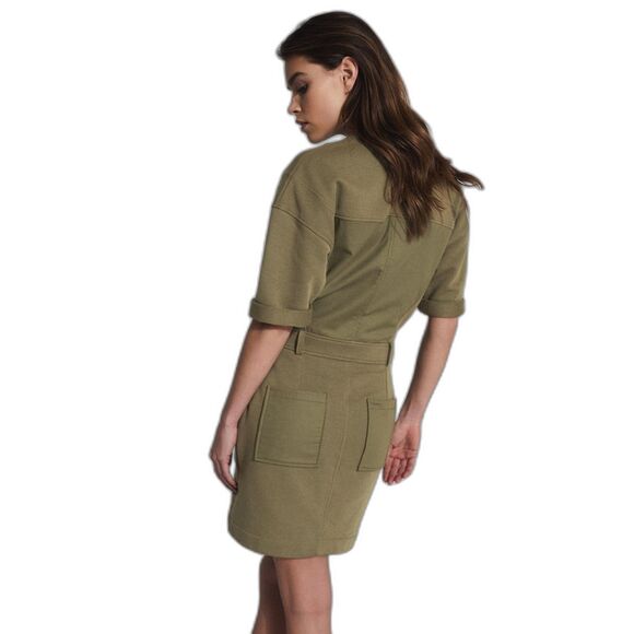 Reiss NWT Emlyn Sweatshirt Dress in Olive - Picture 2 of 14